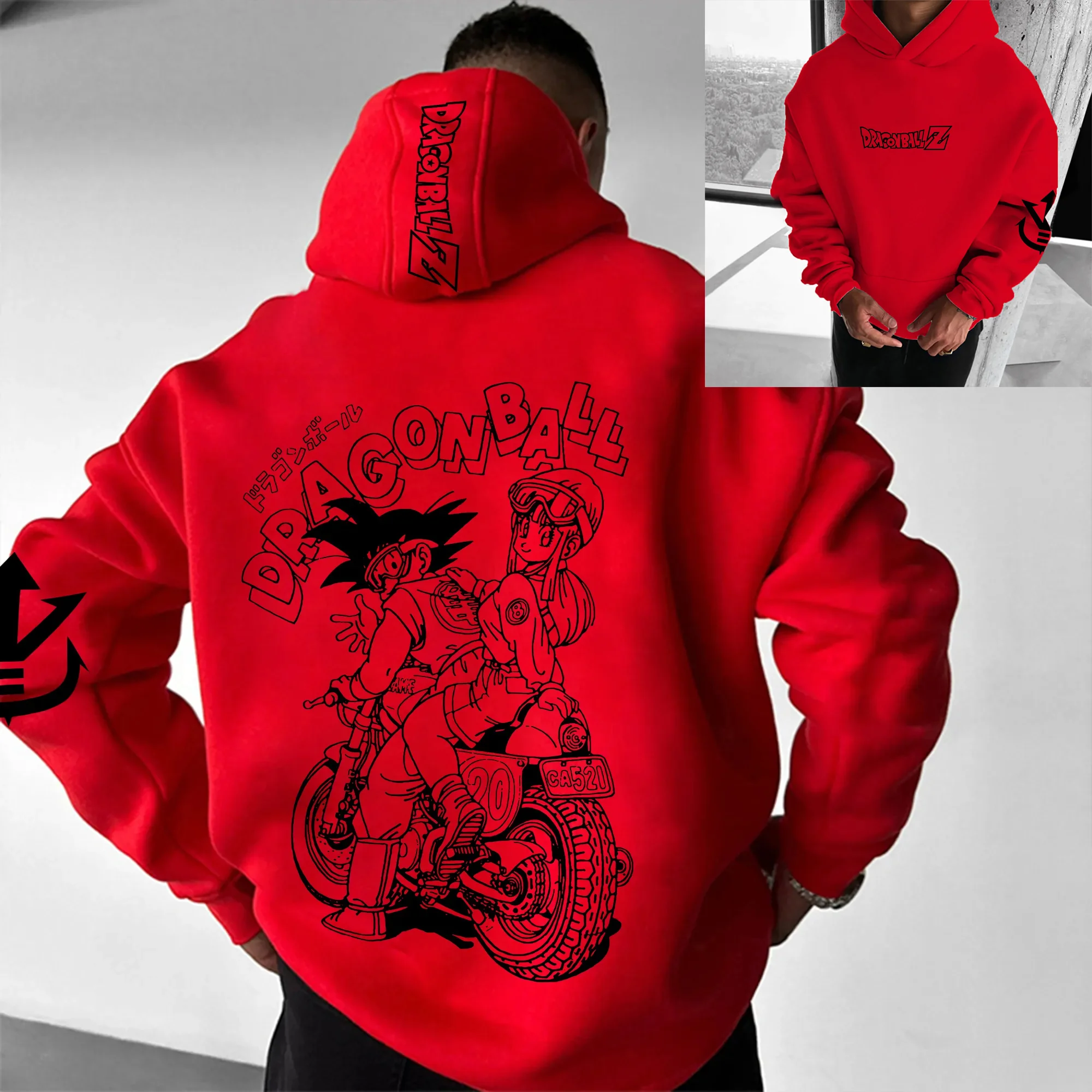 Dragon Ball 2026 nouveau sweat à capuche chaud Anime Harajuku hommes vêtements de rue automne hiver Vintage pull à capuche surdimensionné femmes unisexe