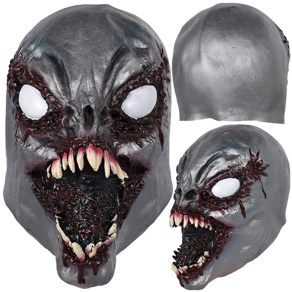 Eddie Brock Mask Halloween Carnival Party Scary Ghost Mask 2024 Movie Venem Last Dance Cosplay Horror Demon Head Cover