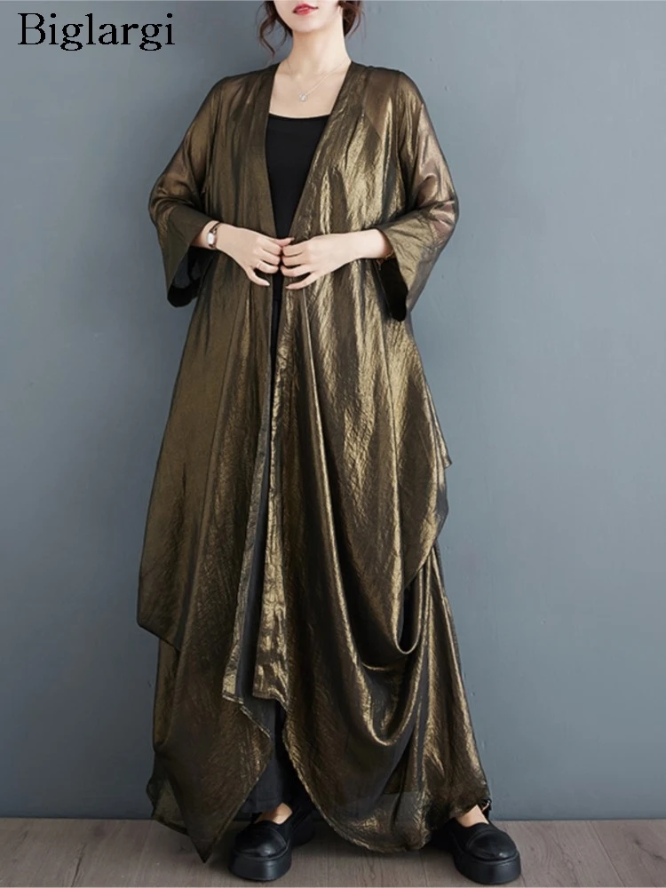 

Oversized Summer Long Trench Coat Women Irregular Fashion Loose Ladies Casual New Woman Sun-protective Windbreaker