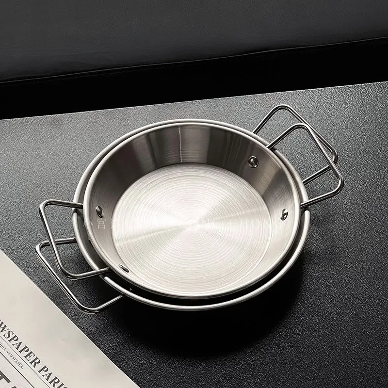 

CX Stainless Steel Double Handle Seafood Pot Household Picnic Plate