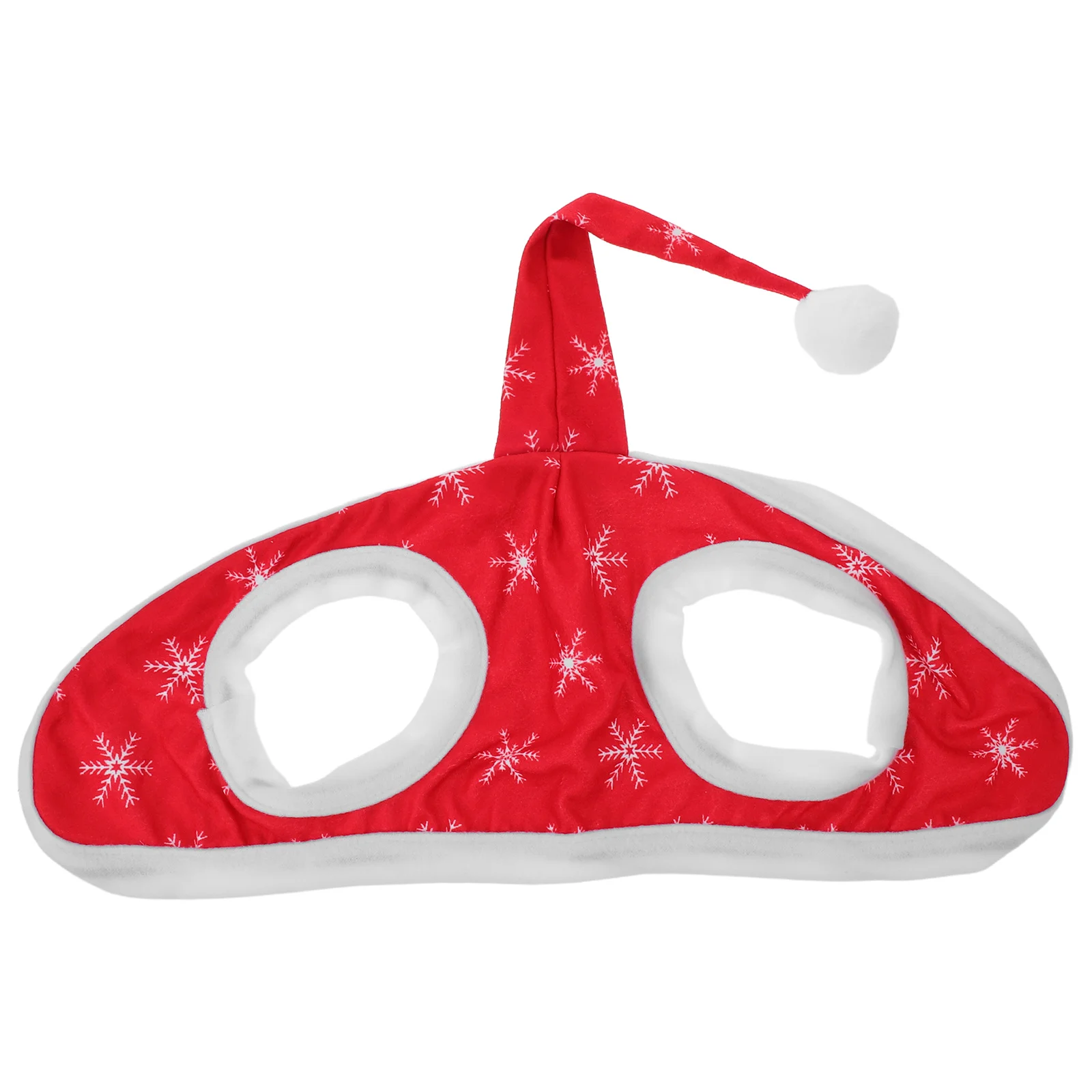

Red Snowflake Horse Bonnet Christmas Cap Equine Holiday Costume Hat Soft Fleece Material Party Parade Photo Prop