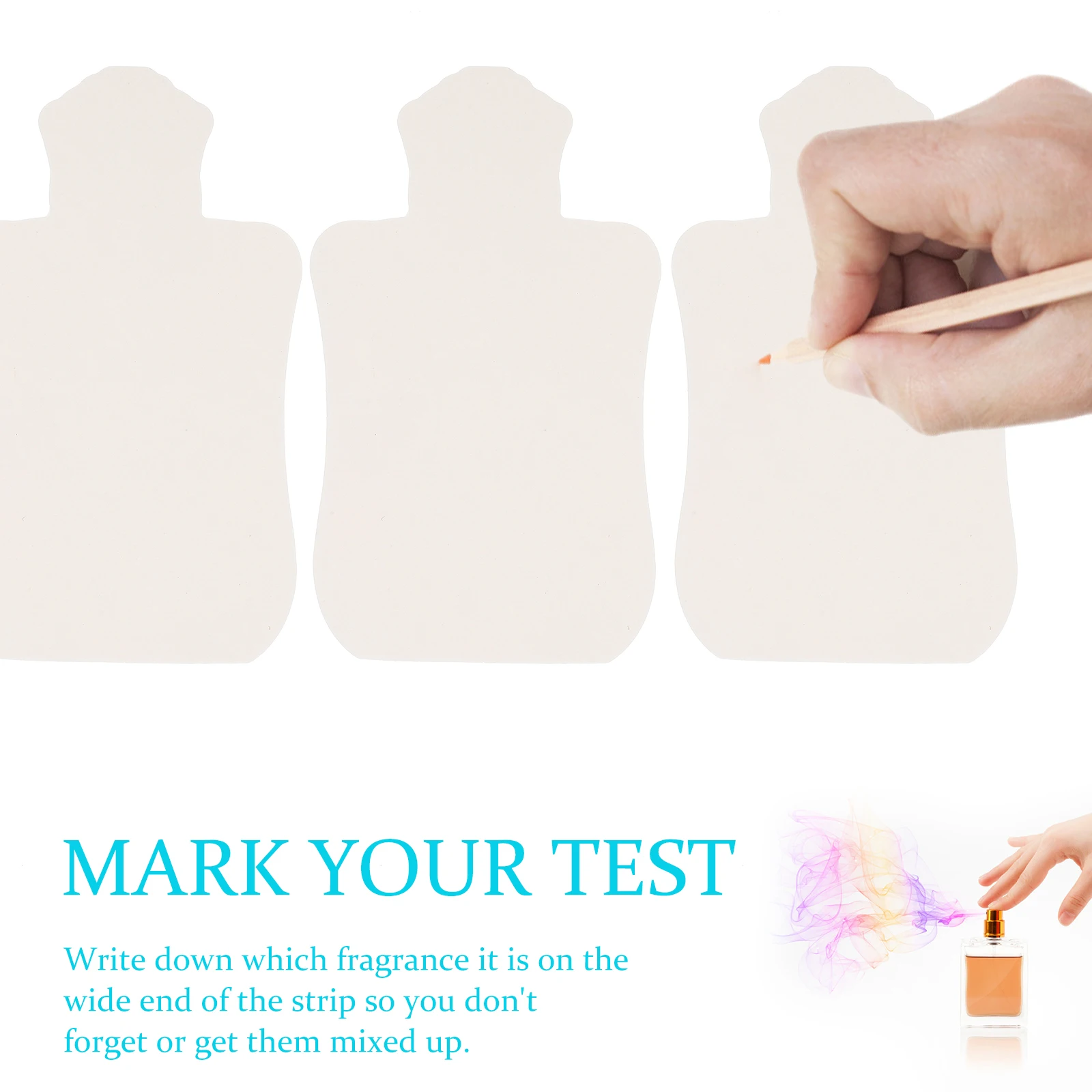 

50 pcs Fragrance Test Imported Absorbent Paper Perfume Essential Oil Aromatherapy Tester Strips for Daily Use Lightweight