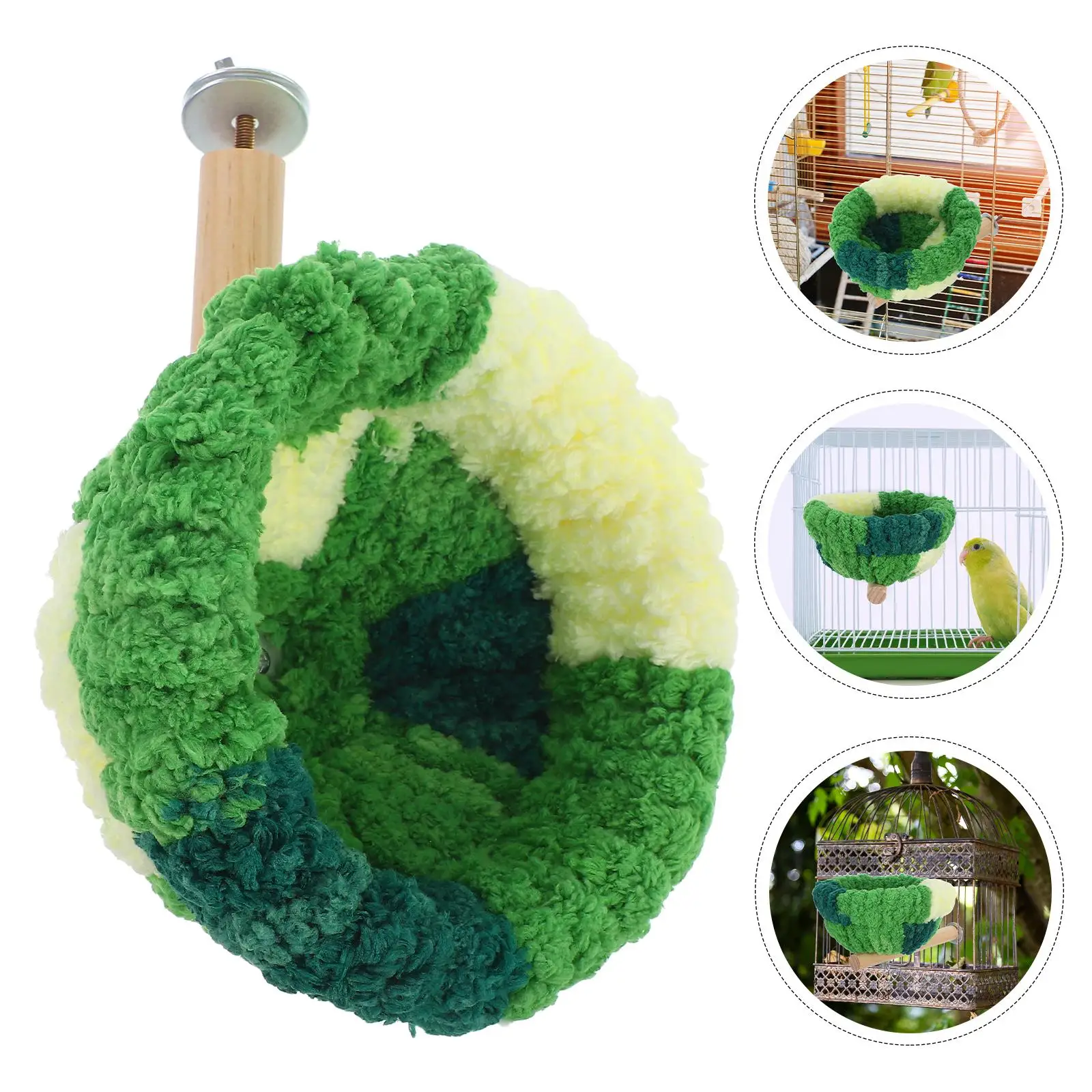 Parrot Nest Swing Accessories Bed for Parrots Hanging Keep Warm Small Parakeet Toys Sleeping Bird Wooden