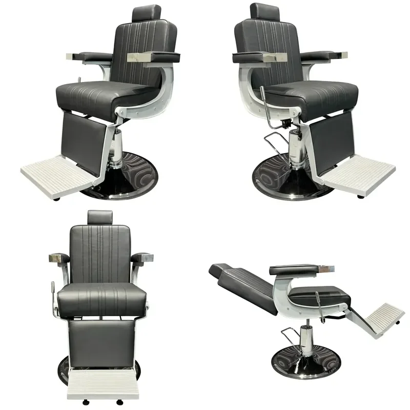 Reclining Barber Chair for Hair Cutting Tattoo Salon Heavy Duty Large Styling Seat with Footrest for Men