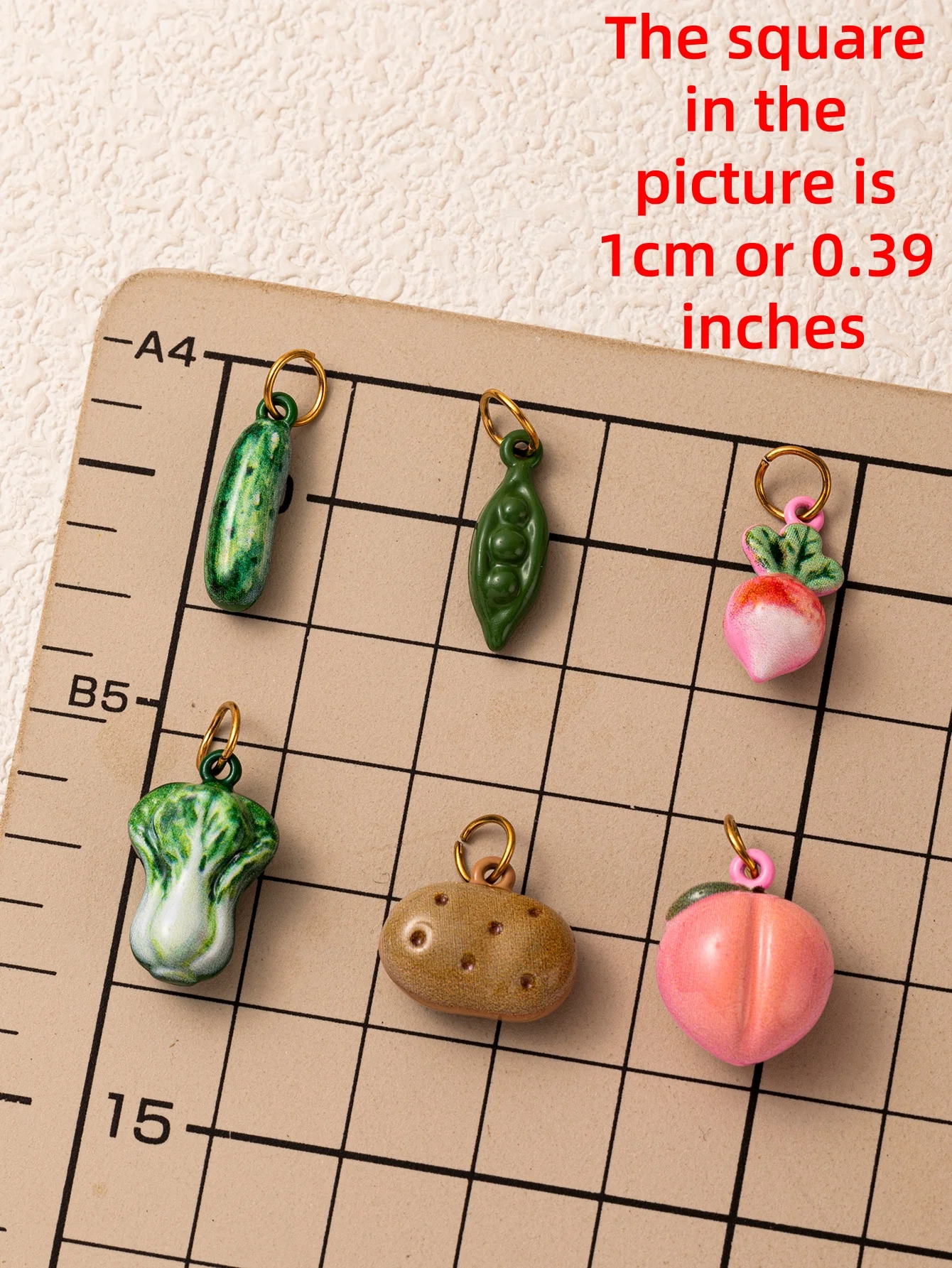 316 Edelstahl Wasserdicht Farbbeständig Frisch und Niedlich Erbsen- und Kohl-DIY-Anhänger Charms Schmuckherstellung – Detail 1