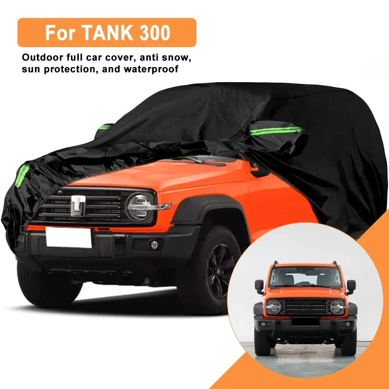 

For TANK 300 Car Full Cover - Outdoor Waterproof Snowproof Sunshade, Winter & Summer All Weather Auto Protection Accessories
