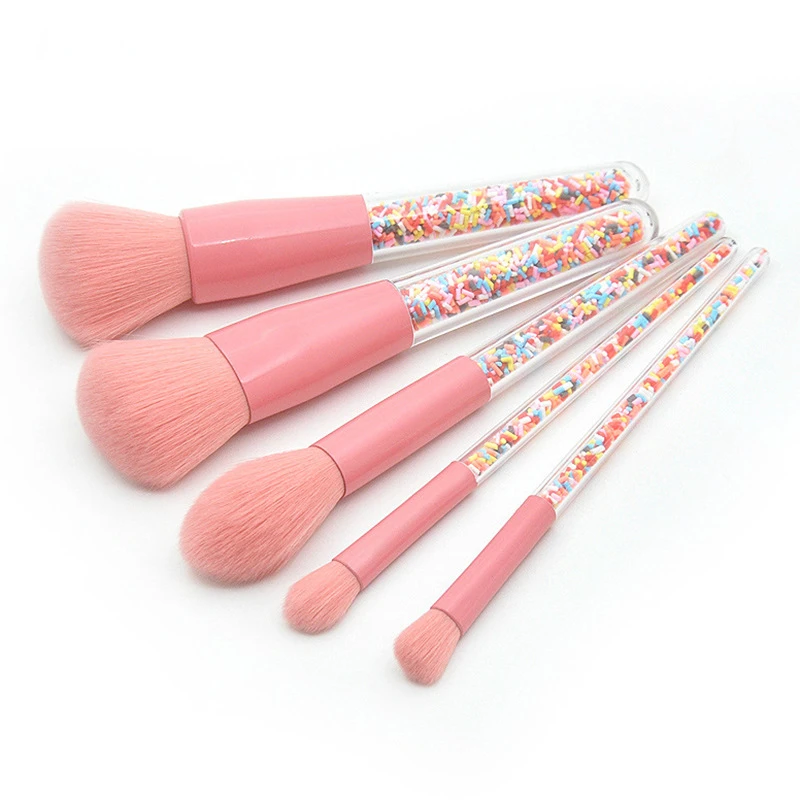 5PCS Makeup Brush Cute Candy Set Pink Diamond Rainbow Brush Ice Cream Christmas Beauty Brush Cosmetic Tool Brochas Maquillaje