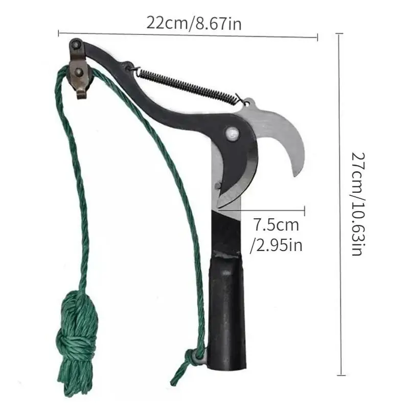 Black Pulley High Branch Scissors Metal Shears Fruit Picker Tool Garden Farm Pruning Shears Hand Tools