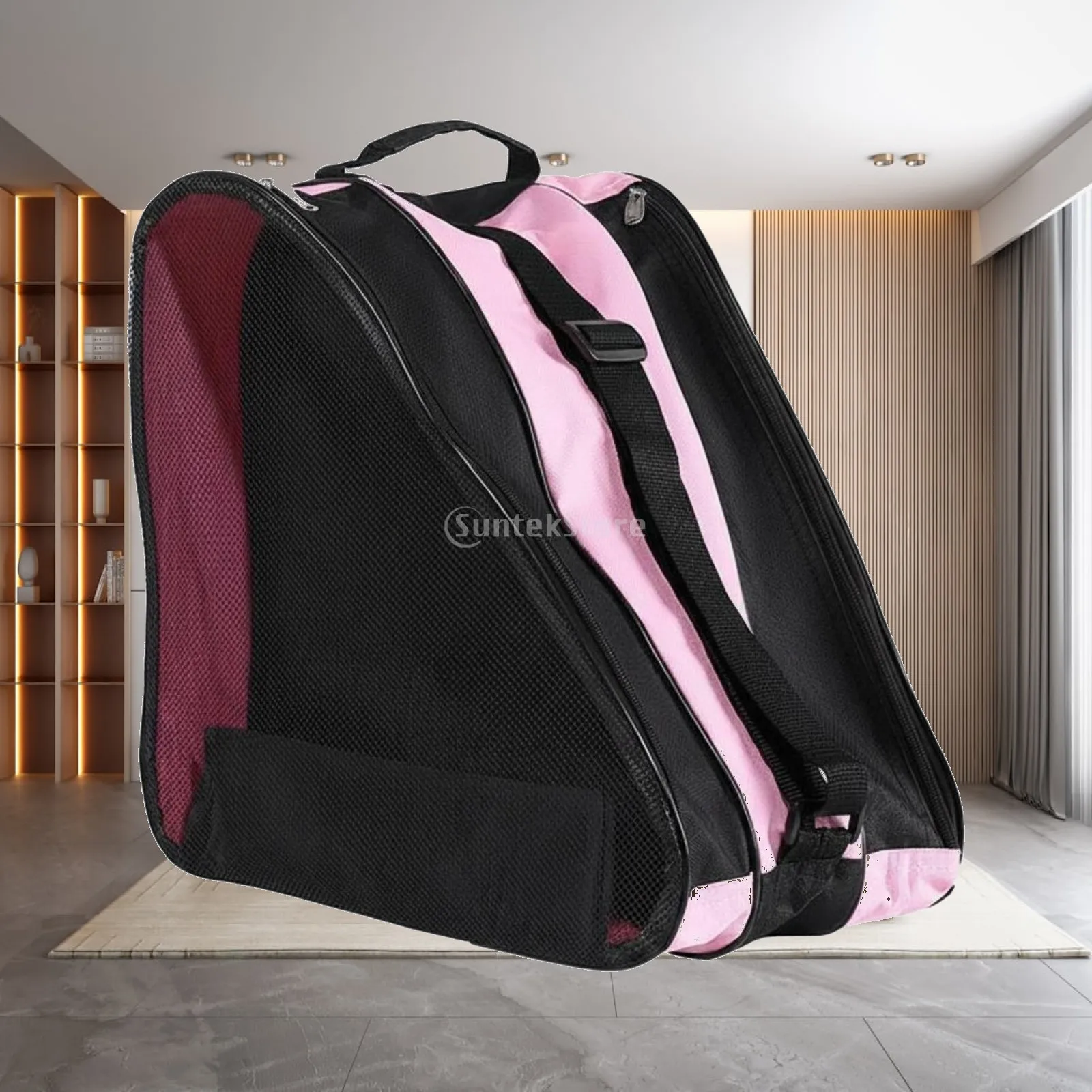 Three Layer Roller Skate Storage Backpack Breathable Mesh Athletic Gear Bag for Adults and Children Skating