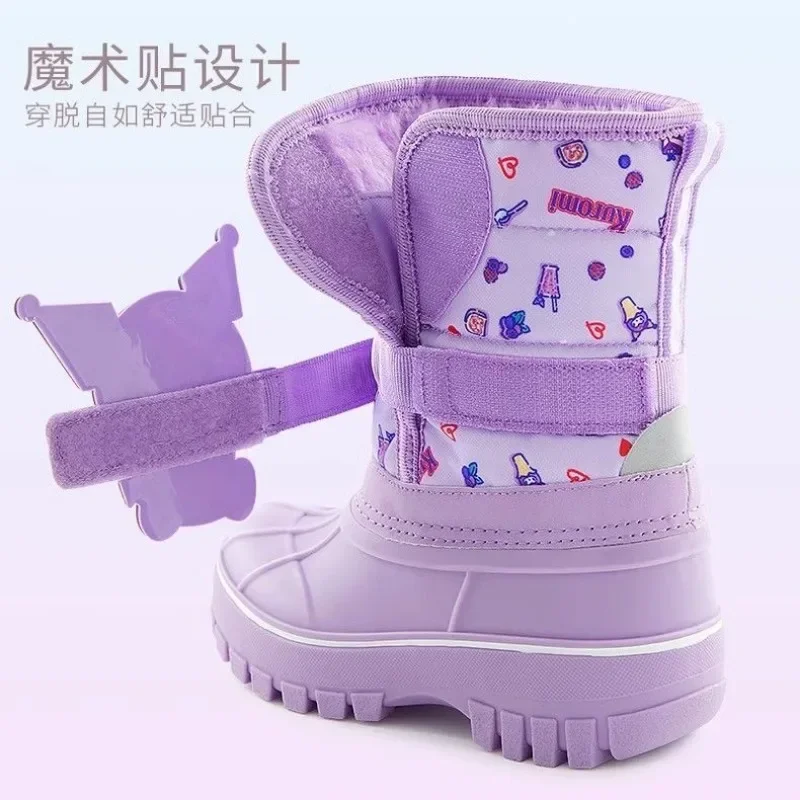 Hello Kitty kuromi Cinnamoroll cartoon mid-kalf waterdichte kinderen warme katoenen laarzen kawaii antislip verdikte snowboots