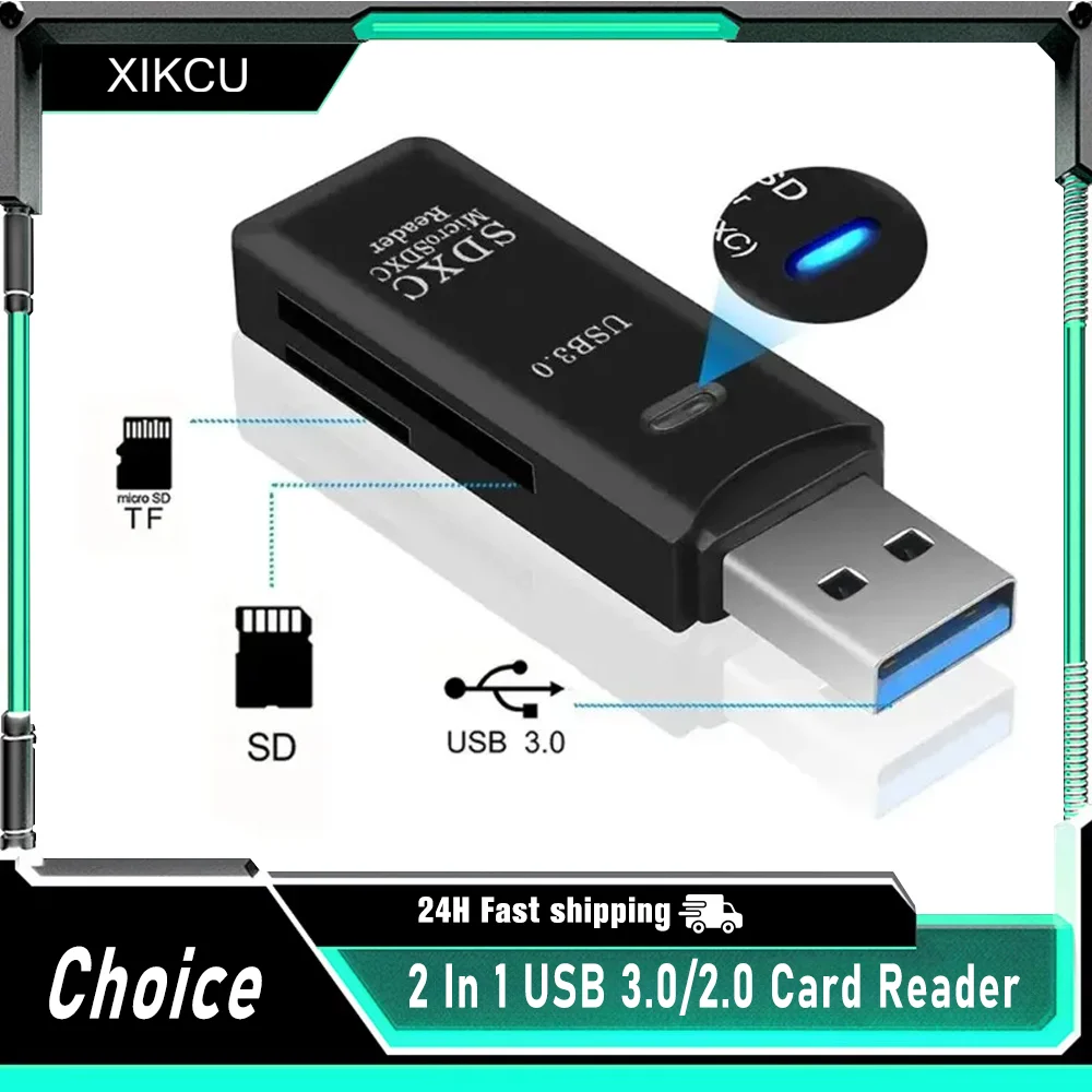 yZ[zXIKCU @\ 2 In 1  USB 3.0/2.0 J[h[_[ TF+SD Rs[^^ubgJbvgbvԍڂT|[g