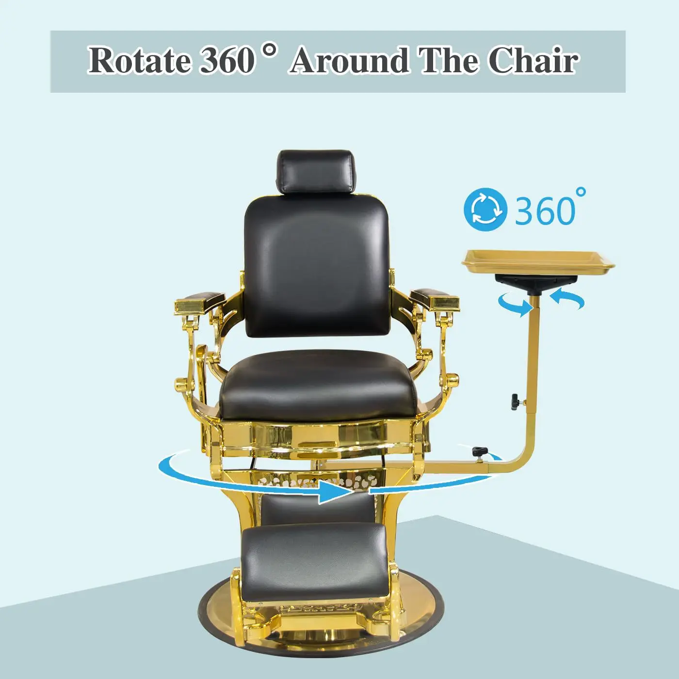 New salon chair gold tray cross-border Amazon hairdressing simple storage tool rack factory direct sales