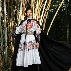 عباءة هانفو الصينية أنثى وذكور هالوين آرتشر تأثيري زي حزب زي هانفو عباءة أحمر وأسود للرجال والنساء أفضل 5 مبيعات Green Archer Cosplay - رقم 6