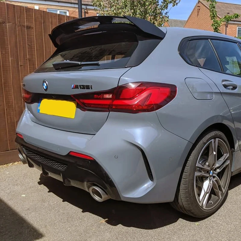 For BMW 1 series F40 M135i 128ti M Sport Hatchback Spoiler 2019 To Up Rear Trunk Wing High Quality ABS Gloss Black Carbon Fiber
