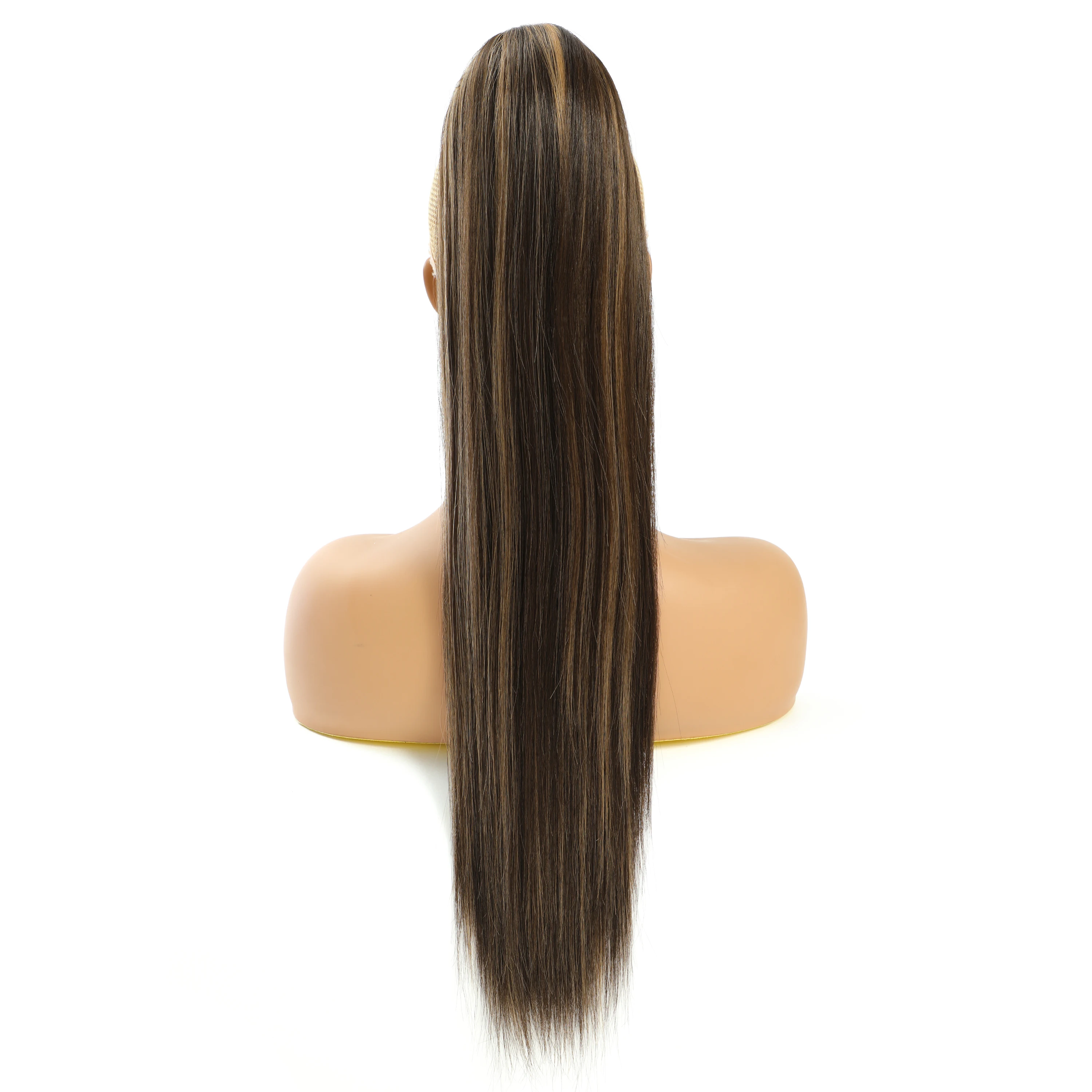 Gladys Synthetic Straight Ponytail Hair Extensions for Women Natural Hair Clip in Ponytails 28 Inch Drawstring Ponytail False