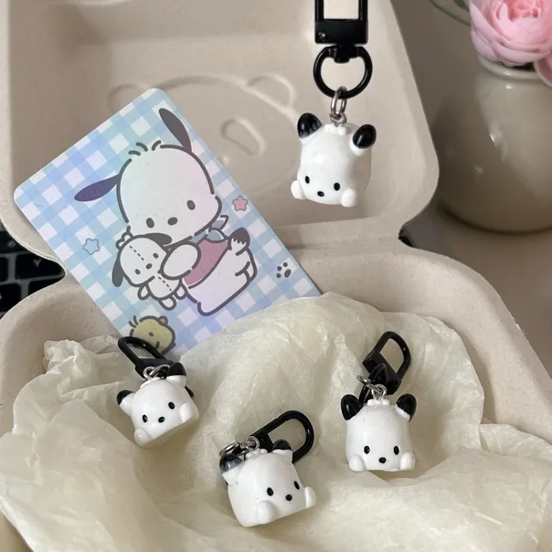 Sanrio-llavero de Pochacco Kawaii y divertido, bonito y suave, colgante de dibujos animados, regalos pequeños para parejas