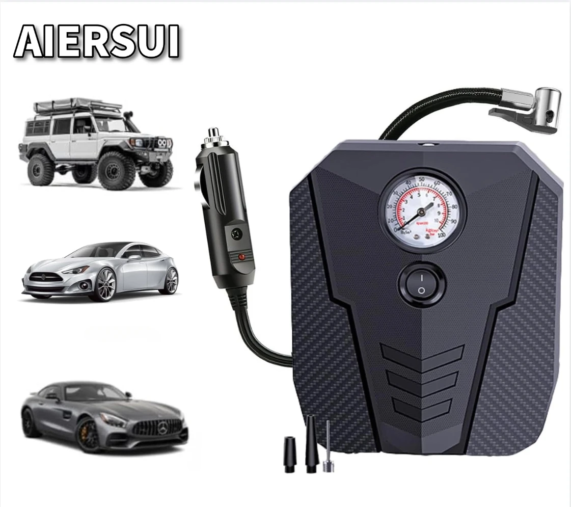 

Автомобильный воздушный насос для шин, компрессор, цифровой электрический автомобильный портативный надувной насос 150PSI 12 В для автомобилей, мотоциклов, велосипедов