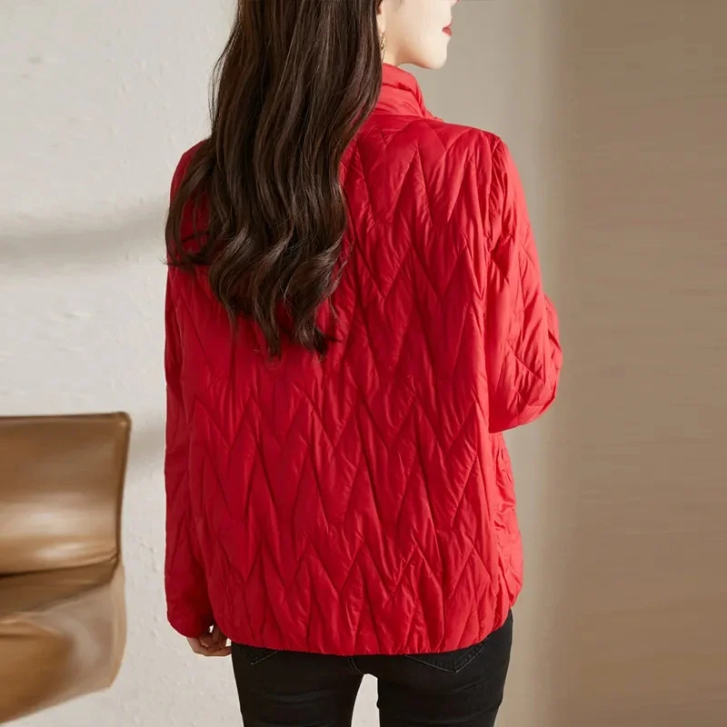 السيدات خفيفة رقيقة أسفل القطن أبلى الخريف الشتاء النساء حجم كبير 5XL سترة سترات الكورية الإناث فضفاضة القطن مبطن أبلى #5