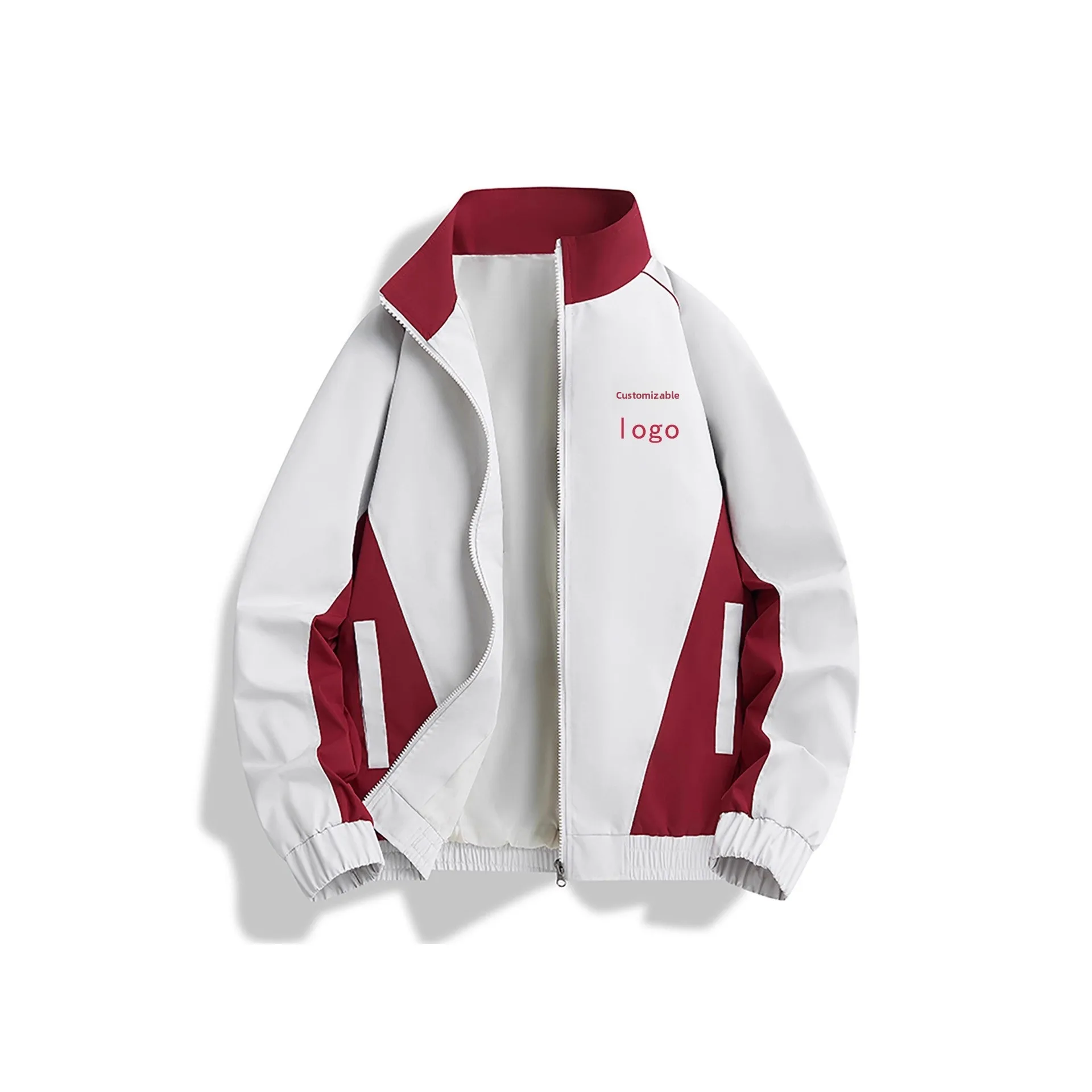 ربيع الخريف الوقوف طوق المرقعة اللون سترة الشباب أزياء الشركة العمل موحدة تخصيص شعار الطباعة تنفس ارتداء