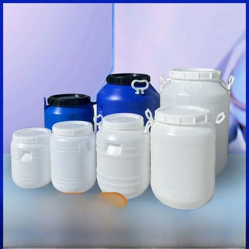 

Thi Plastic Fermentation Barrel Large Capaci 25L 50L 60L Water Storage Buet for Brewing And Piling Outdoor Cam Tr...