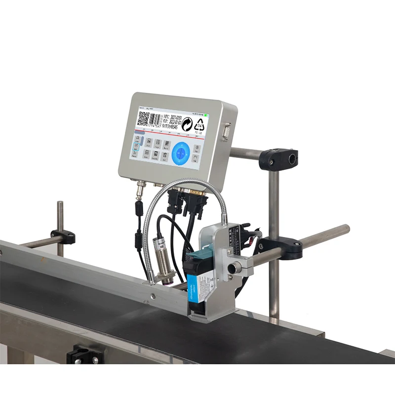 Good Quality Food & Beverage Package Applicable Industrial Online TIJ Date Code Batch Text Inkjet Printer With Big Screen