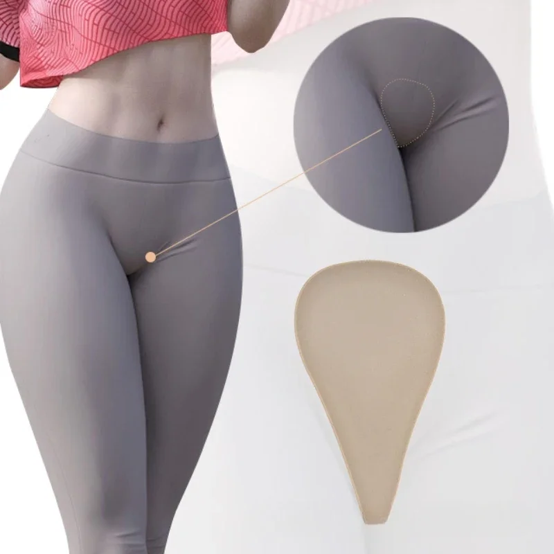 Woman Vagina Pads Skinny Leggings Tools Avoid Exposure Crotch Underwear Sponge Stickable Tools Model Swimming Body Shaper