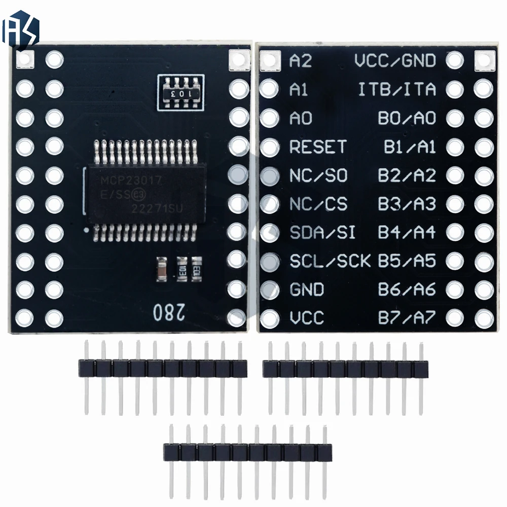 MCP23017 وحدة الواجهة التسلسلية IIC I2C SPI MCP23S17 ثنائي الاتجاه 16 بت I/O المتوسع دبابيس 10Mhz وحدة الواجهة التسلسلية