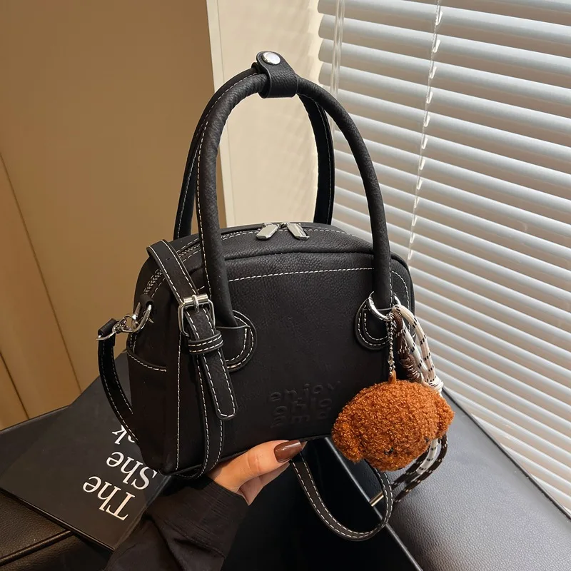 

2025 New Retro Square Bag for Women, Minimalist Top Handle Shoulder Crossbody, Vintage Chic Purse, Compact and Stylish