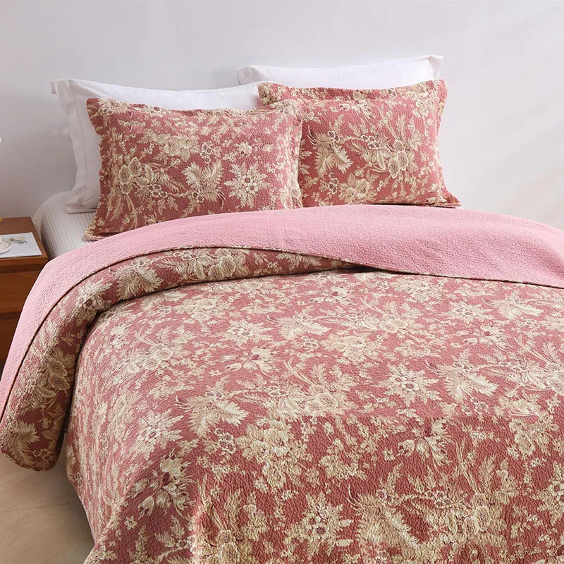 CHAUSUB 100% Cotton Quilt Set Queen Size 3PCS Close-Quilted Bedspread & Blanket for Bed Summer Lightweight Comforter Coverlet