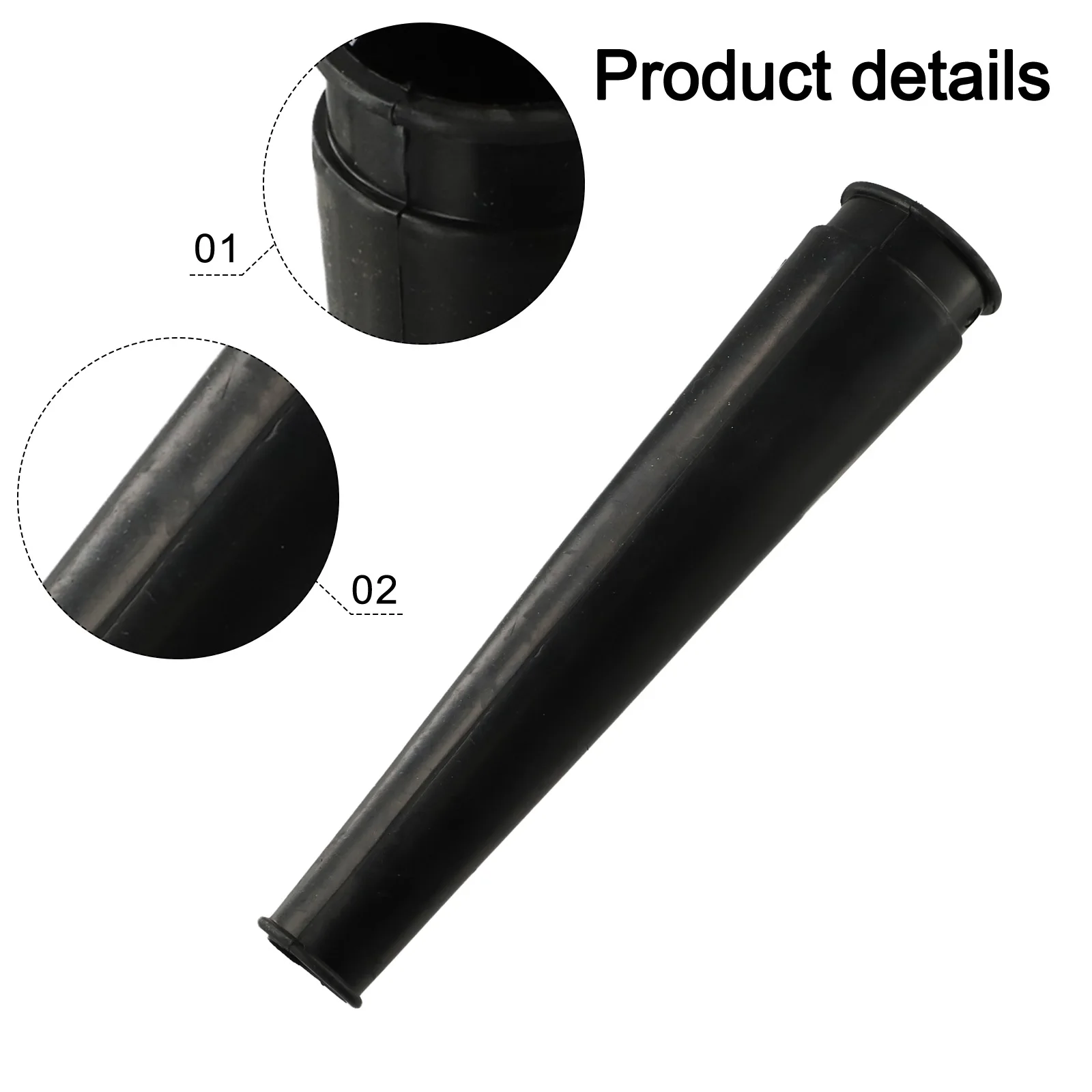 Vacuum Rubber Blower Black Short Suction Nozzle DUB182 DUB183 Blower Vacuum 123245-4 High-Quality Replacement