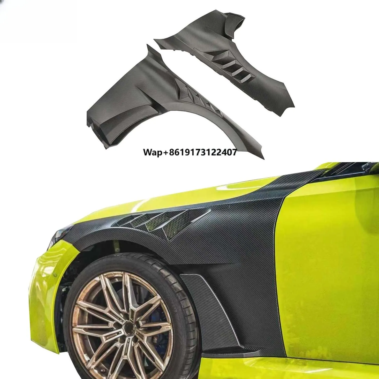 

CSYP Dry Carbon Fiber Front Vented Fender Fits for 2 Series G87 M2 M240i Coupe Body Kit Front Side Fenders