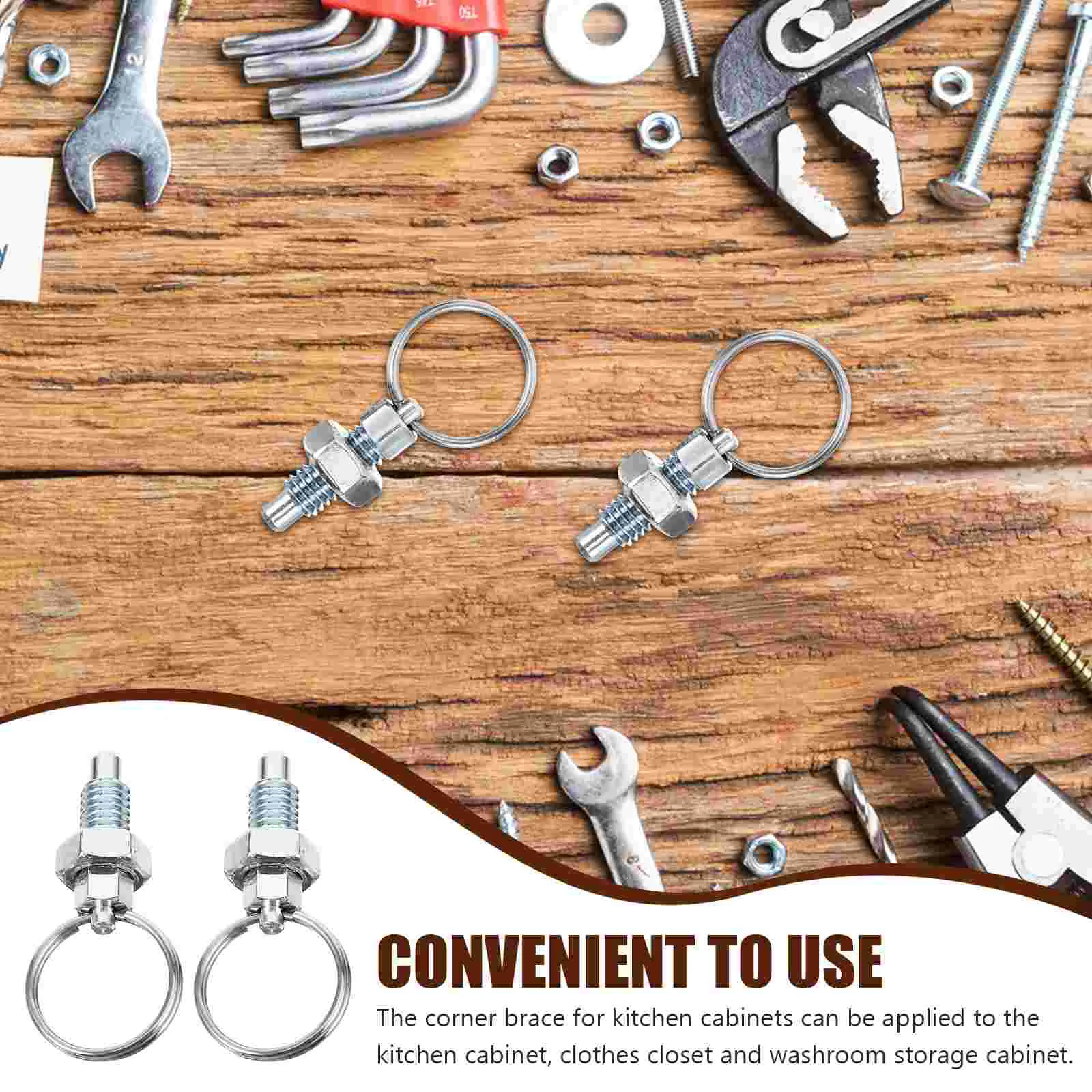 2 Pcs Steel Plunger Pin Locking 304 Stainless Hitch Retractable Spring with Pull