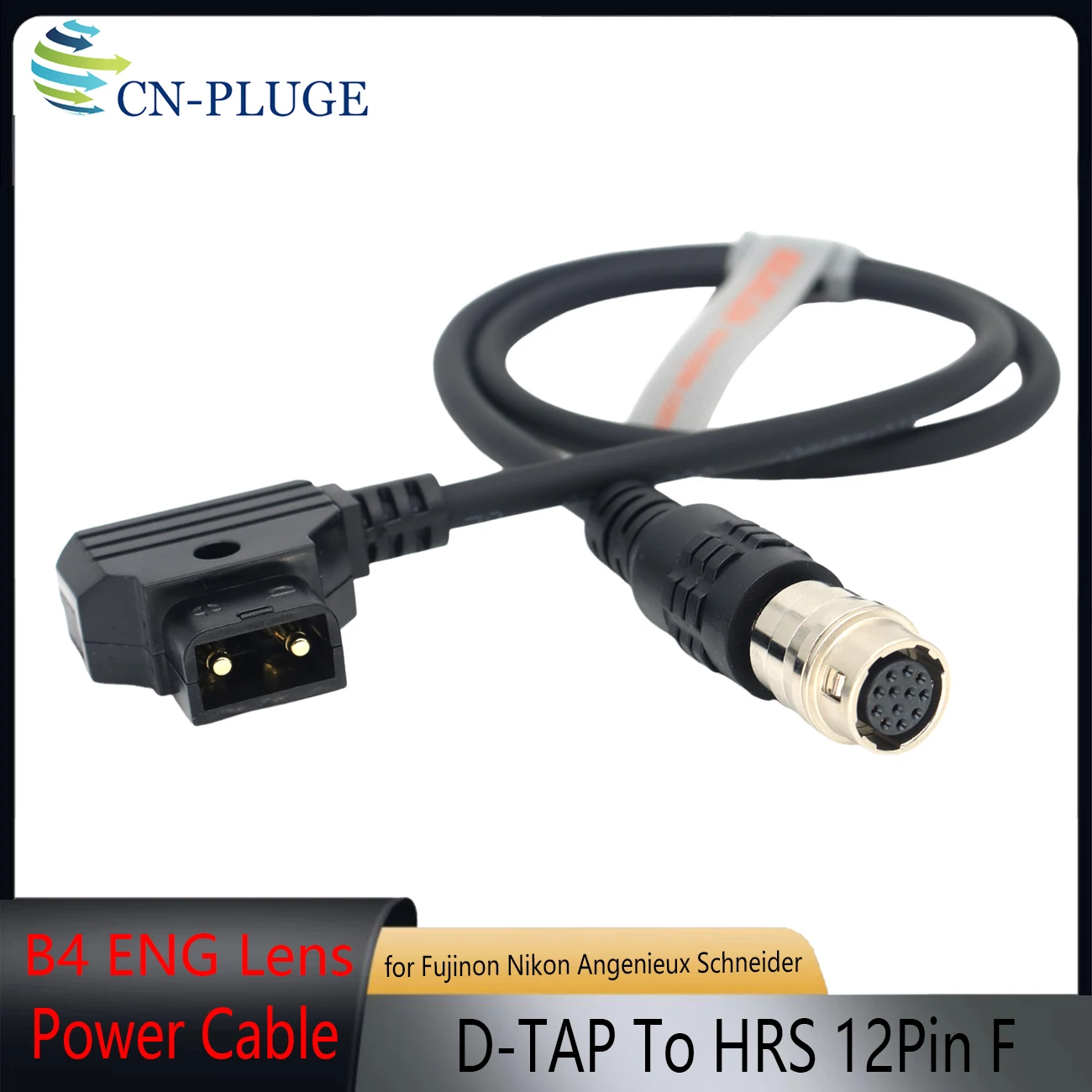 B4 ENG Lens Power Cable V Lock D-Tap to Hirose 12 Pin for Fujinon Nikon Angenieux Schneider Lens Servo  Customizable length