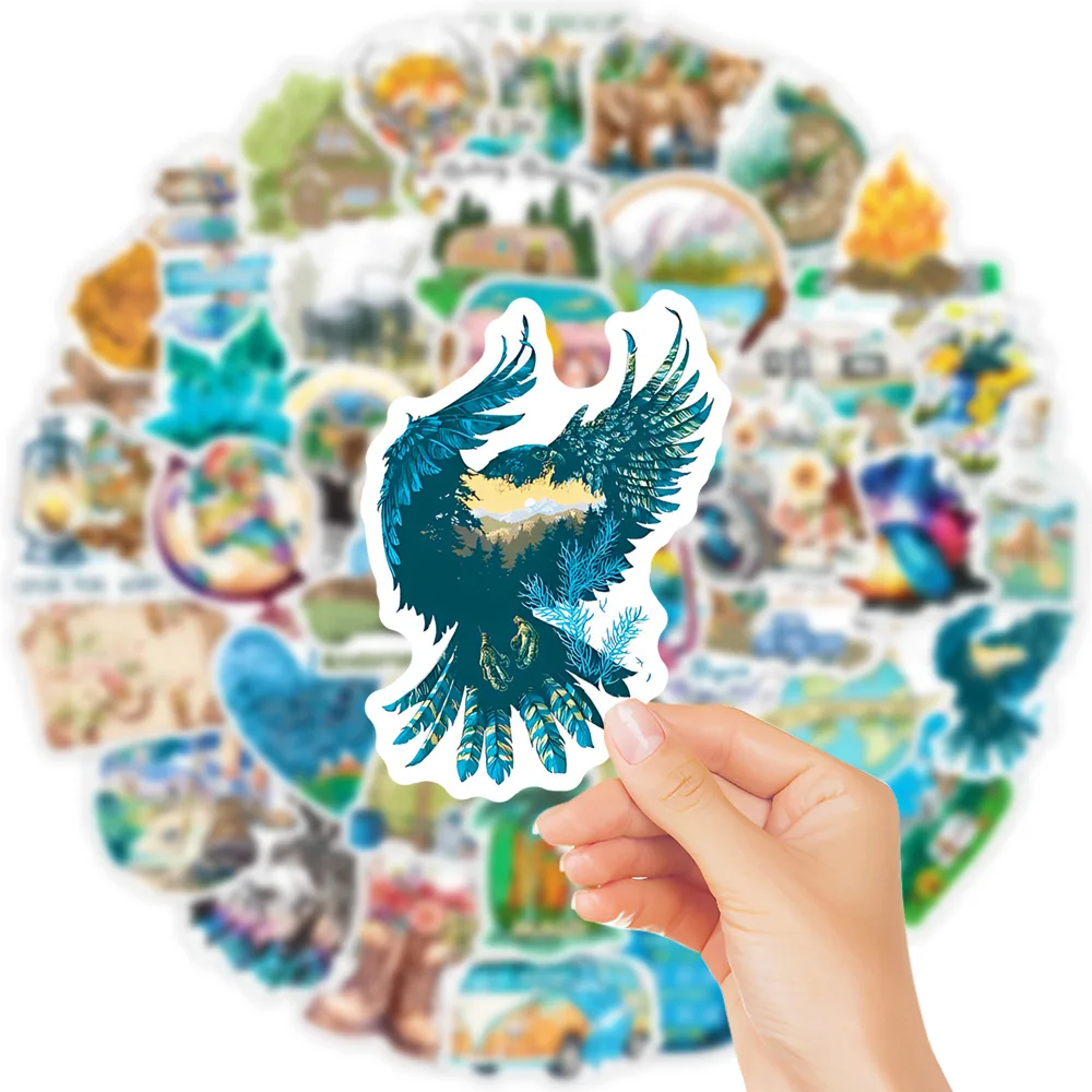 10/30/50PCS 야외 여행 애니메이션 스티커 자동차 수하물 스케이트 보드 귀여운 DIY 멋진 낙서 소녀 그라데이션 클래식 장난감 스티커 데칼