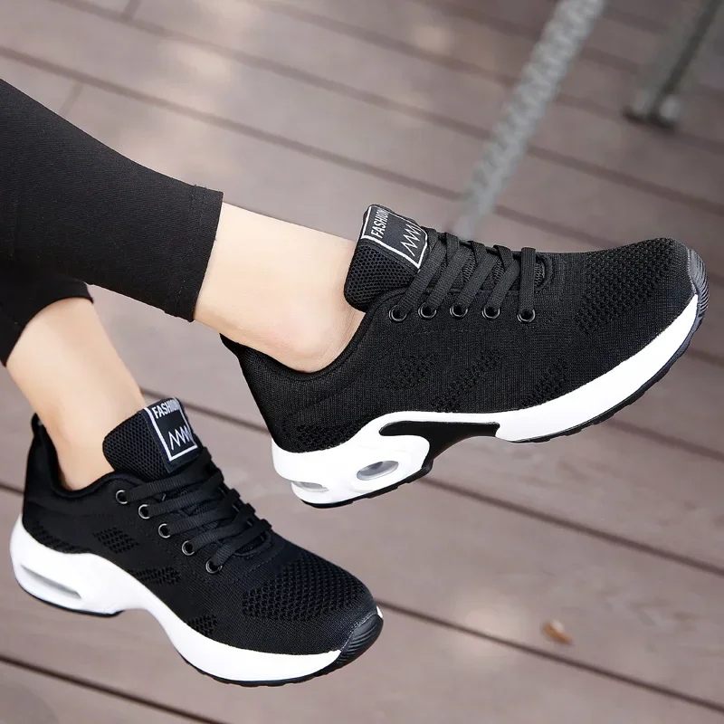 2024 Autumn White Breathable Casual Sneakers Sports Shoes for Women Summer Breathable Air Cushion Running Shoe Zapatillas Mujer