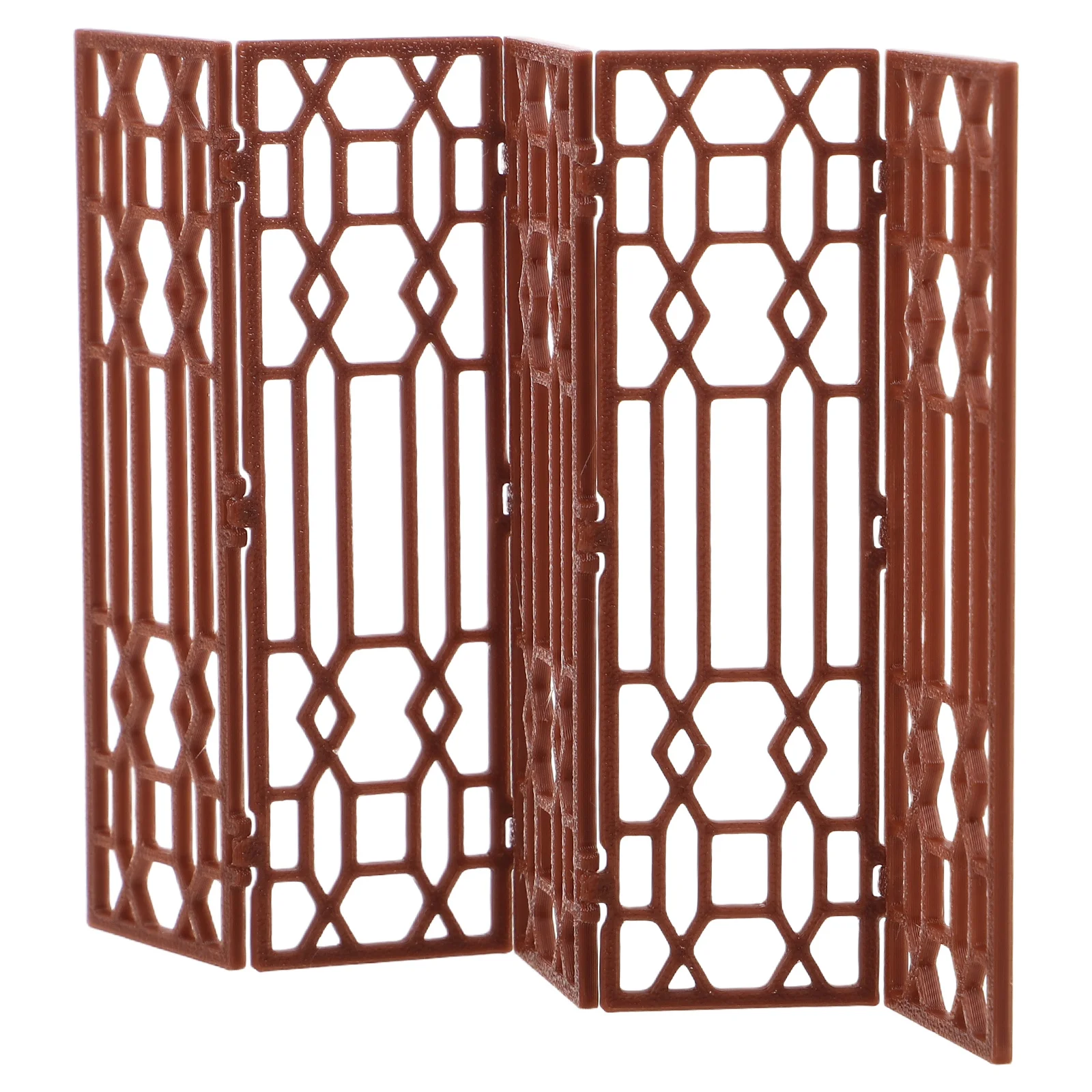 Mini Paravento Cinese Pieghevole 5.15x3.34x0.07, Divisorio da Scrivania Vintage, Pannello Privacy in Miniatura, Schermo Orientale Decorativo Classico