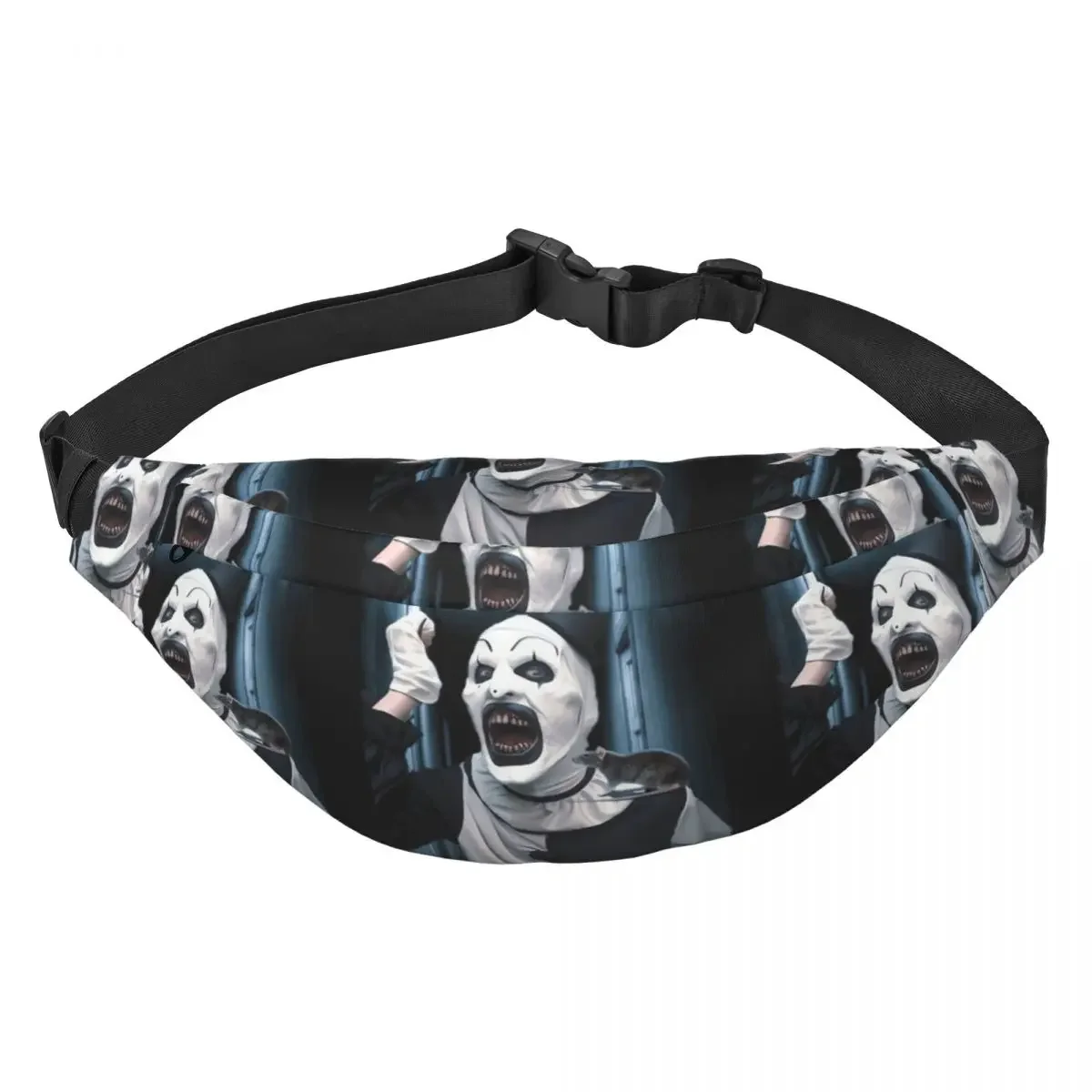 Terrifiers personalizzati film Horror Art Slasher Halloween marsupio Sling Crossbody marsupio viaggio telefono Money Pouch