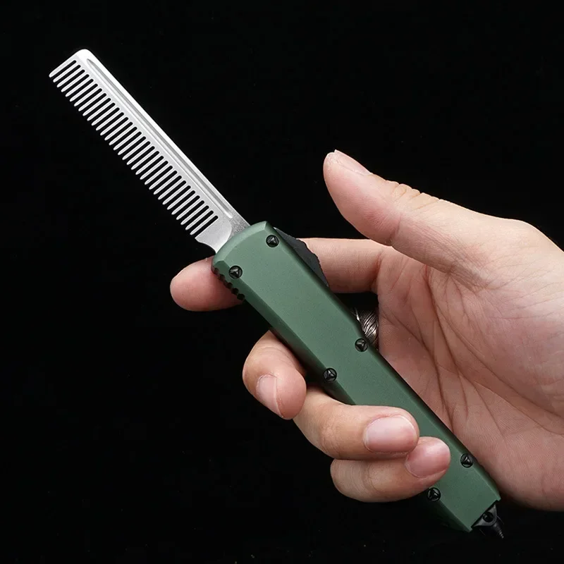 EDC Aluminum Alloy Comb Straight Mini Portable Comb Outdoor Camping Tools