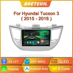 Android Car Radio For Hyundai Tucson 3 2015 2016 2017 2018 Multimedia Player Navigation GPS Carplay Touch Screen Auto Stereo DSP