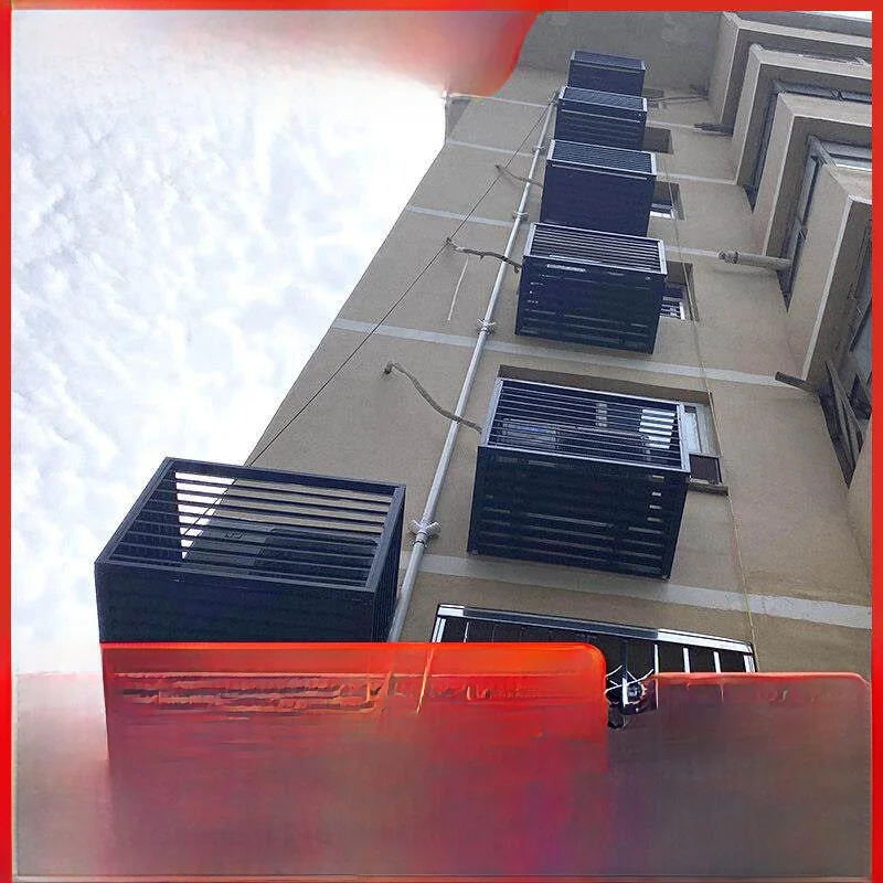Aluminum Alloy Zinc Steel Air Conditioning Outdoor Unit Protective Cover Fence Grille Blind Rainproof Air Conditioner Guard