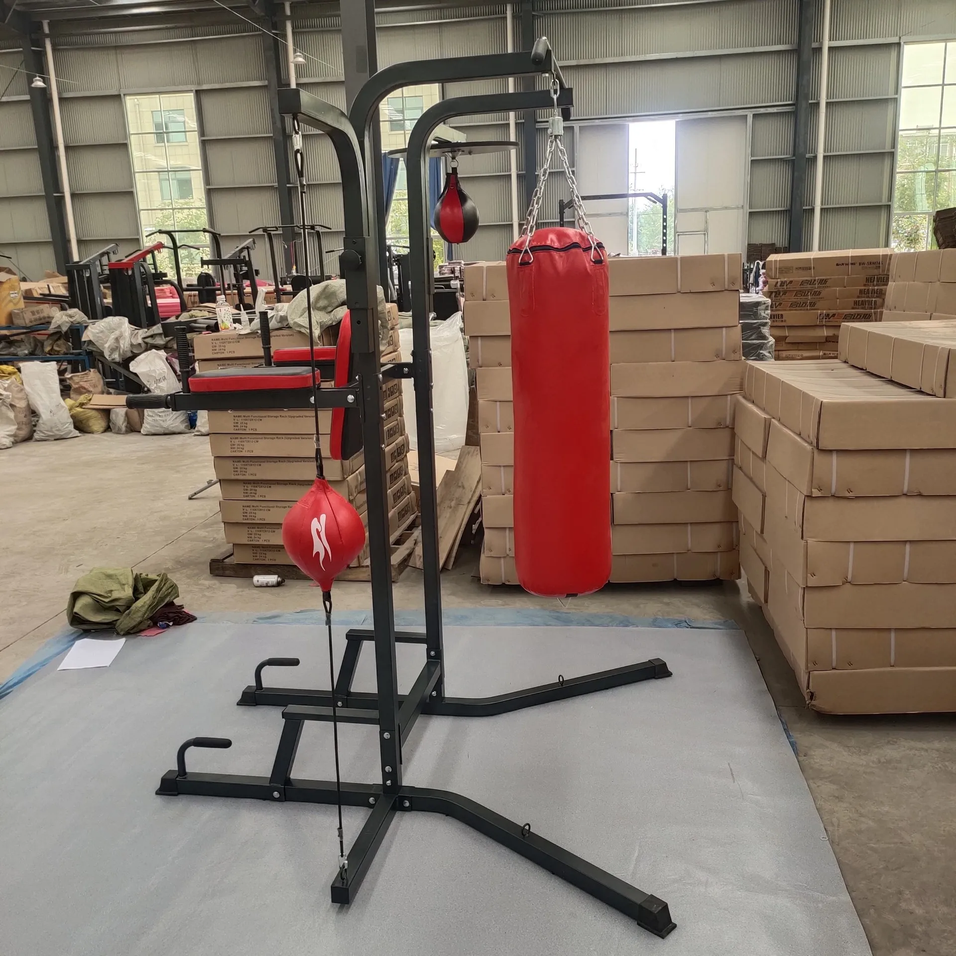 

Freestanding Multifunctional Boxing Rack Kick Boxing Punching Bag & Speed Ball Hanging Stand