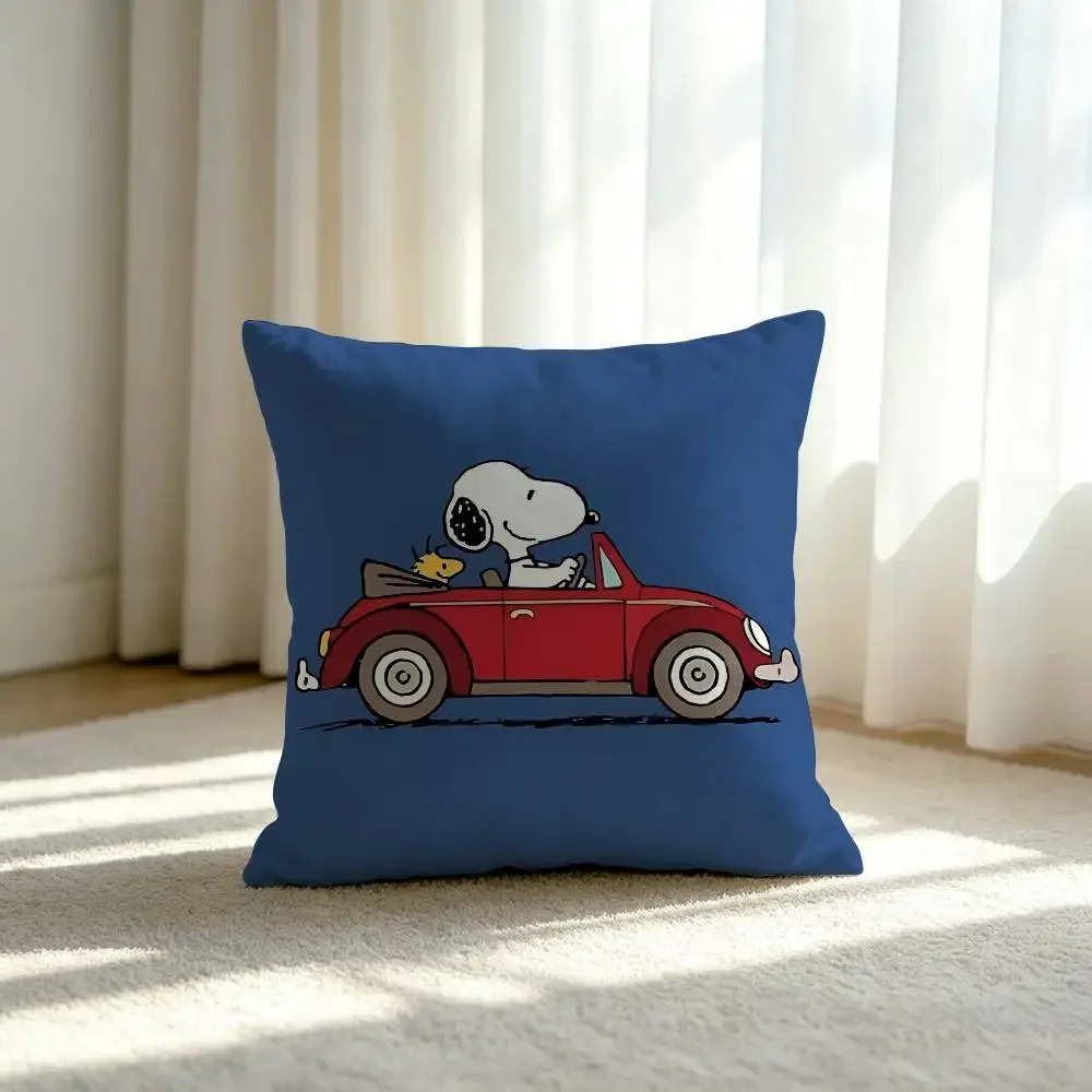 Classic-S-snoopy-S Kawaii Customizable Square Pillowcases, Stylish And Soft, Perfect For Beds, Cars, And Sofas.