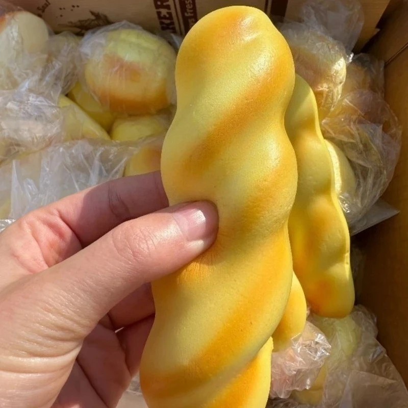 Nass-Weiche Gedrehte Teig-Sensorik-Fidget-Spielzeuge: Quetschbares Simuliertes Brot-Spielzeug für Erwachsene, Handübungs-Quetschgeschenke – Detail 6
