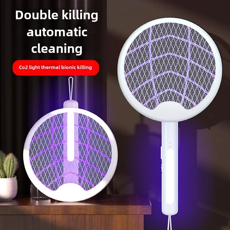 

Upgrade 3000V C-type rechargeable fly swatter, 3-in-1 electric fly swatter, mosquito killer light mosquitoes pantry electric