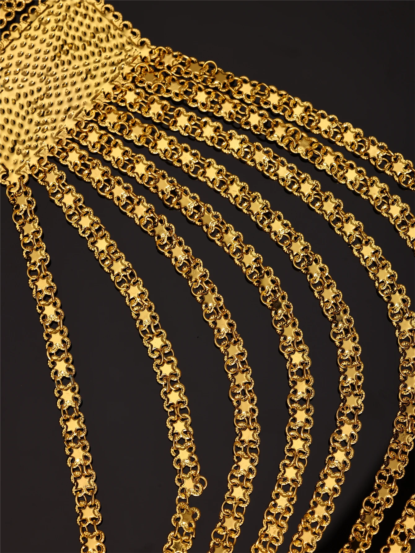 1pc Arabic Lady Luxury Multi-Layered Flowing Necklace - Women's Wedding Banquet Jewelry - view 5