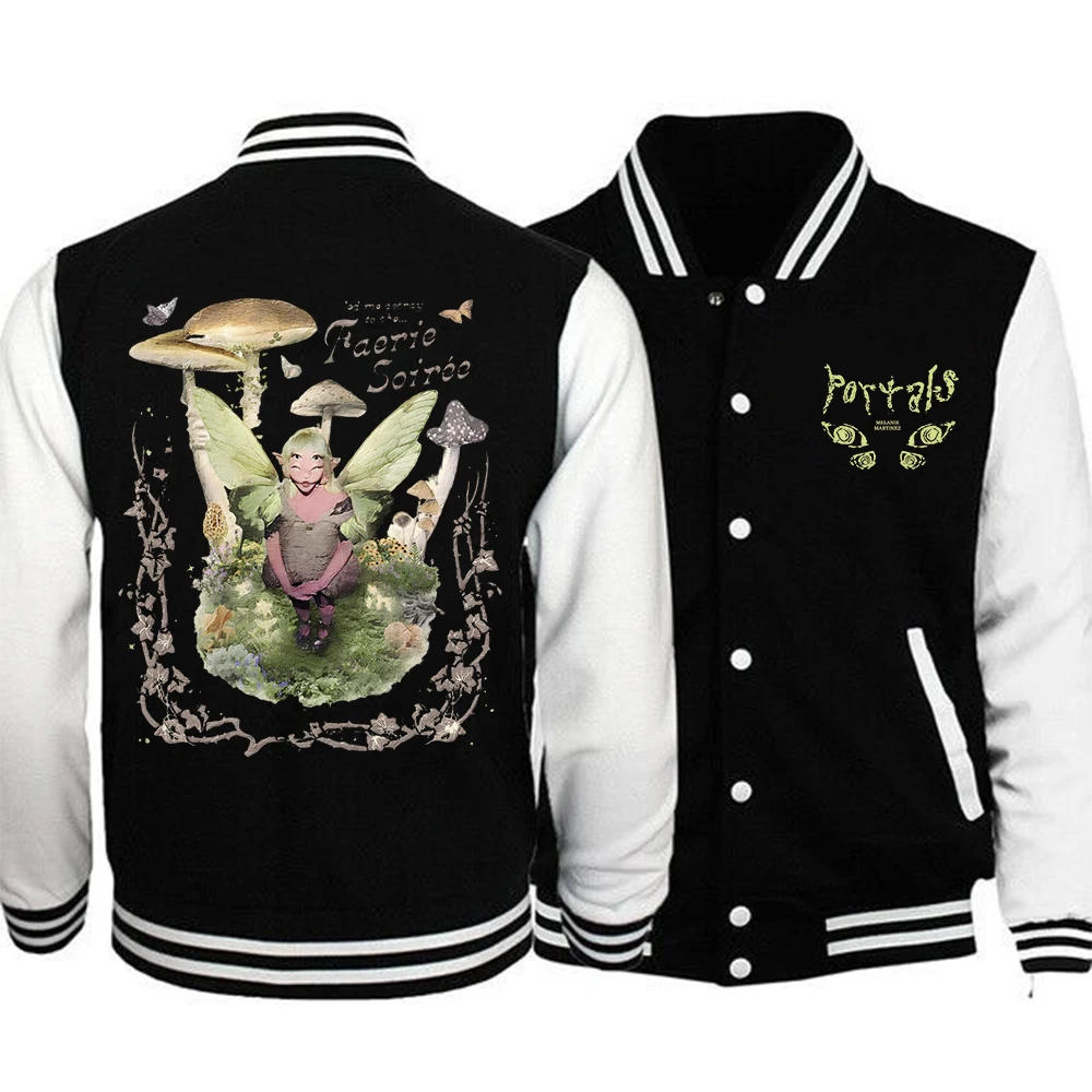 Melanie Martinez Portals Tour 2024 Baseball Jacket Coat Sweatshirts Warm Autumn Winter Clothes