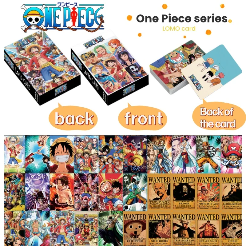 One Piece Series Small Cards LOMO Cards One Piece Cartoon Anime Merchandise Greeting Cards Bookmarks Double-Sided 30 Small Cards