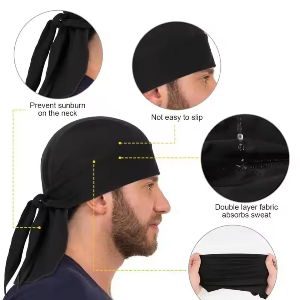 Bicycle Headband Sweat-wicking Cap Cycling Headscarf Quick-dry Sun-Protective Hat Head Scarf for Outdoor Cycling Sport Bandana view 2