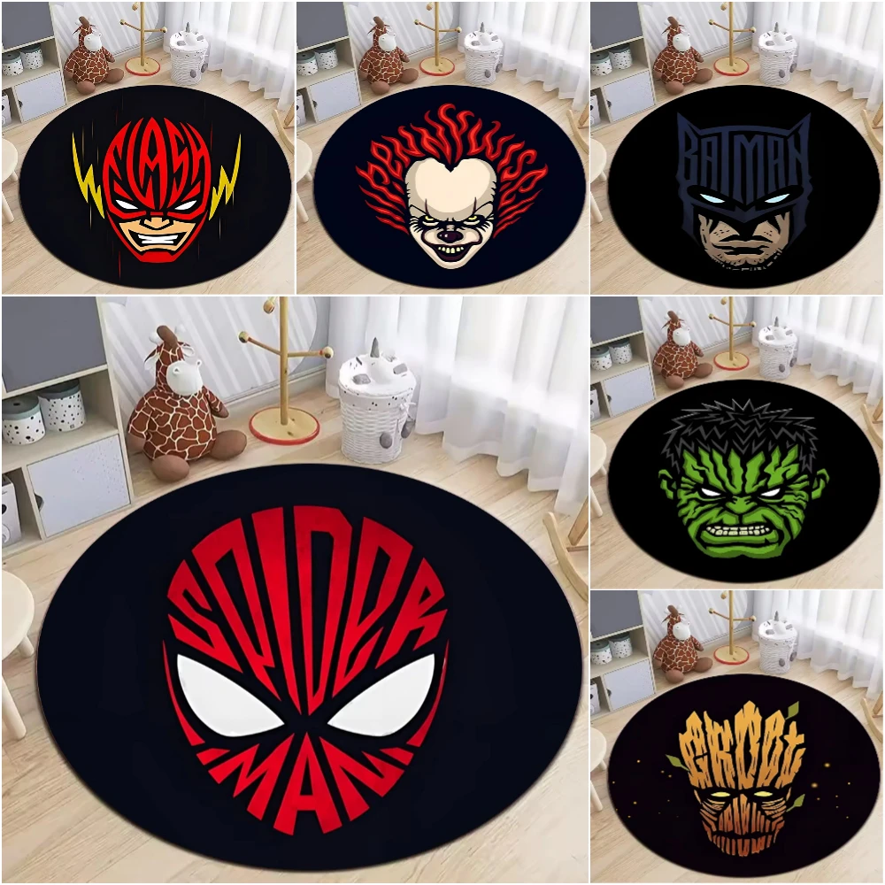 

MINISO Marvel's Мстители клоун круг ковер для декора гостиной диван журнальный столик детский игровой коврик для спальни мягкий ковер вращающийся стул
