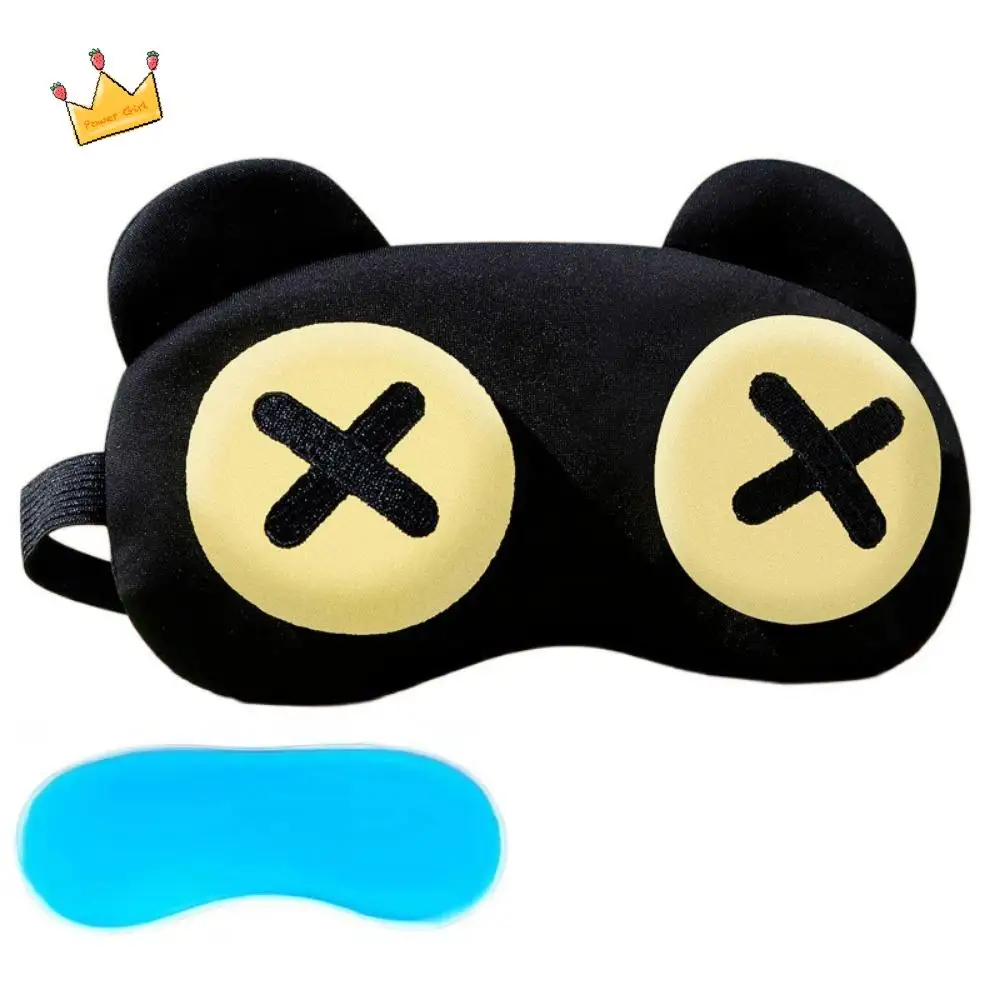 

Breathable Cartoon Sleep Eye Mask with Ice Cooling Pad Big Eye Design Travel Relax Eyepatch Soothing Sleep Aids